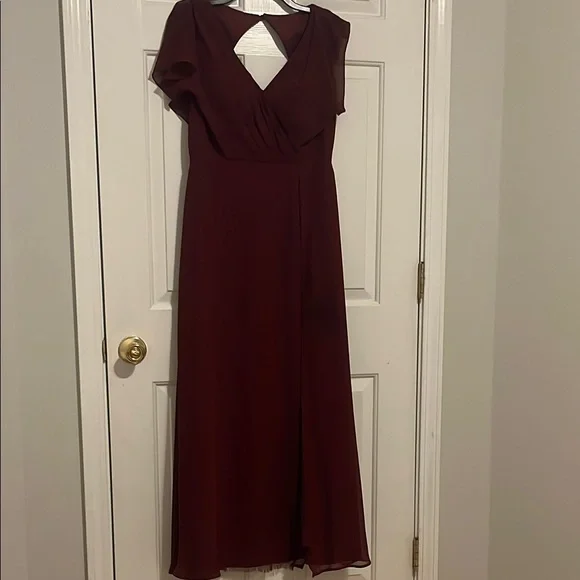 Azazie | Dresses | Azazie Keyhole Burgundy Bridesmaid Dress | Poshmark